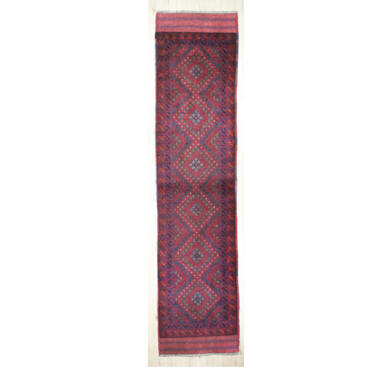 1848Ref:Afghanistan Baluch  Rug<br>260cm x 61cm 8.5ft x 2ft