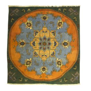 Persian Square Rug with centre circular Motif