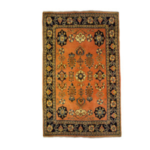 Persian Sauorgh Rug with soft colours and allover floral and dark border