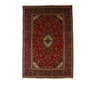 Persian Kashan Rug , red and blue colours.