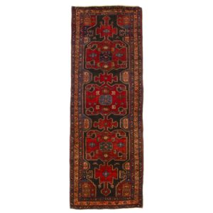 Persian Hamadan Runner with red and blue colure