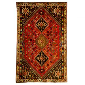 Persian Qashqai rug , wool on wool , nomadic rug