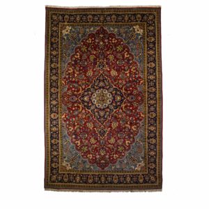 Persian Sarough Carpet with red background.