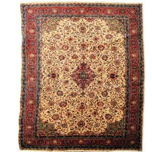 Persian Sarough Carpet with gold and light red colour Carpet