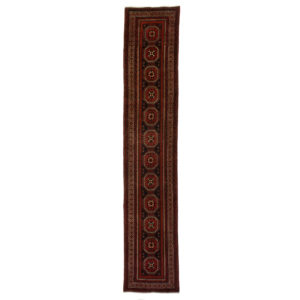 Persian Long Bluch Narrow Runner with small Gul motif