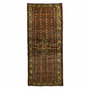 Persian Tajsabad wide short narrow runner with central medallion.