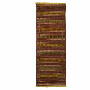 Persian Turkoman Kilim Runner with woollen materials