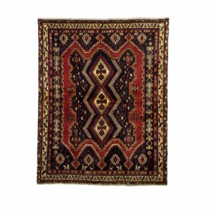 Persian Sirjan Rug with Blue and red colour