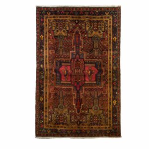 Persian Ghotag Rug with central medallion.
