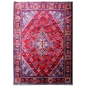 Josghan rug with red and blue colure . Geometric Design.